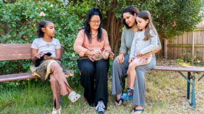 Learning the art of Aboriginal weaving